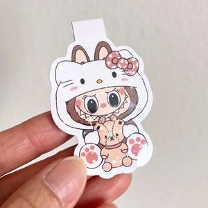 Magnetic Kitty Labubu Teddy Bookmark
